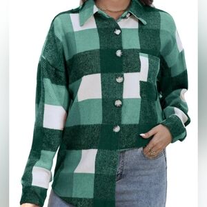 Emerald Checkered Button-Down Shirt